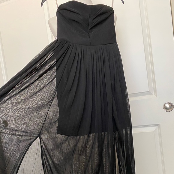 Strapless Black Maxi Dress - Picture 3 of 4